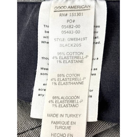 Good American Plus Womens 20 High Waist Skinny Button Fly Gray denim Jeans NEW - Picture 7 of 8